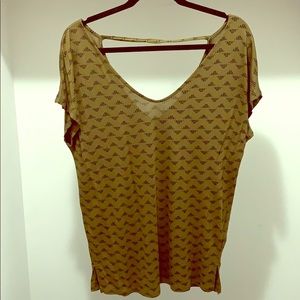 Open back Short Sleeve Top